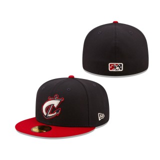 Men's Columbus Clippers Navy Authentic Collection 59FIFTY Fitted Hat
