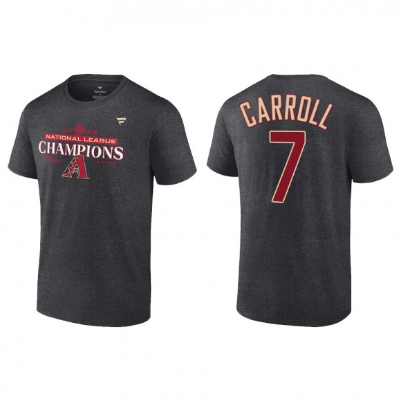 Corbin Carroll Arizona Diamondbacks Charcoal 2023 National League Champions T-Shirt