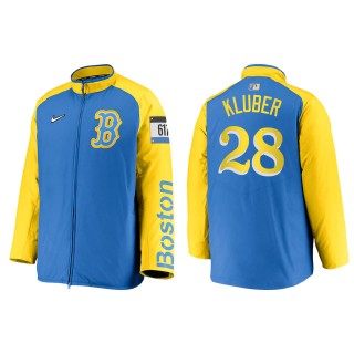 Corey Kluber Men's Boston Red Sox Nike Light Blue City Connect Baseball Dugout Full-Zip Jacket