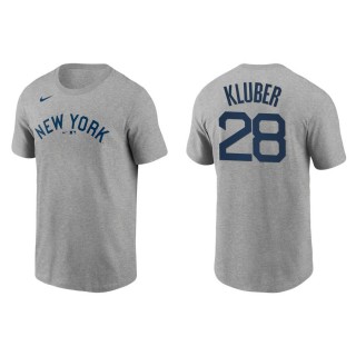 Corey Kluber Men's Yankees Babe Ruth Heathered Gray 2021 Field of Dreams Name & Number T-Shirt