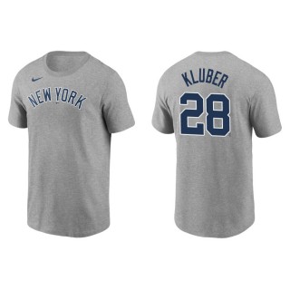 Corey Kluber Men's Yankees Derek Jeter Gray Name & Number T-Shirt