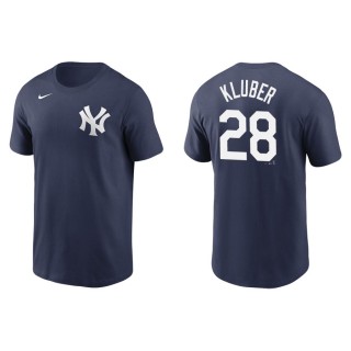 Corey Kluber Men's Yankees Derek Jeter Navy Name & Number T-Shirt