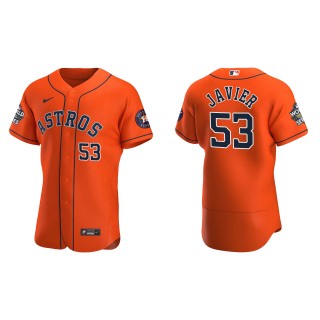 Cristian Javier Houston Astros Orange 2022 World Series Alternate Authentic Jersey
