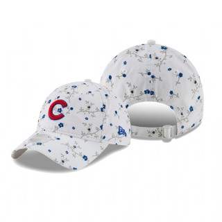 Women's Chicago Cubs White Blossom 9TWENTY Adjustable Hat