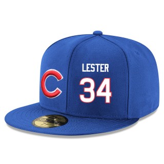 Chicago Cubs Jon Lester Royal 59FIFTY Fitted Hat