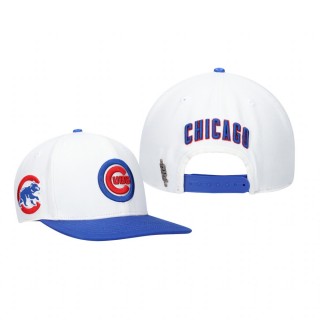Chicago Cubs White Royal Logo Snapback Hat