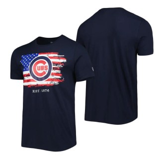 Men's Chicago Cubs Navy 4th of July Jersey T-Shirt