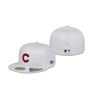 Cubs White Repreve 59FIFTY Fitted Hat
