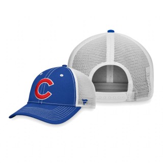Chicago Cubs Royal White Sport Resort Trucker Snapback Hat