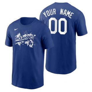 Los Angeles Dodgers Custom Royal 2021 City Connect Graphic T-Shirt