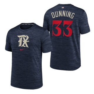 Dane Dunning Rangers Navy City Connect Velocity Practice Performance T-Shirt