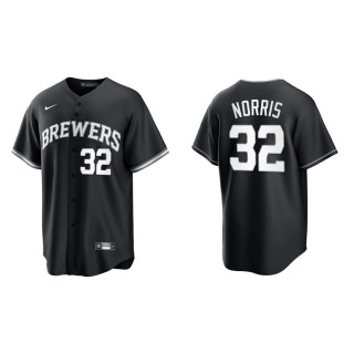 Daniel Norris Milwaukee Brewers Black White Official Replica Jersey