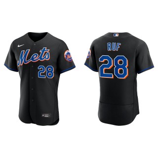 Men's New York Mets Darin Ruf Black Authentic Alternate Jersey
