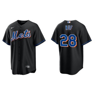 Men's New York Mets Darin Ruf Black Replica Alternate Jersey