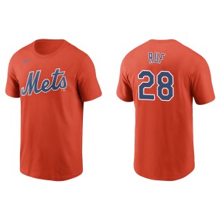 Men's New York Mets Darin Ruf Orange Name & Number T-Shirt