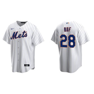 Men's New York Mets Darin Ruf White Replica Home Jersey
