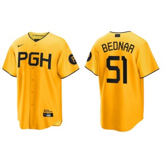 David Bednar Pittsburgh Pirates Gold City Connect Replica Jersey