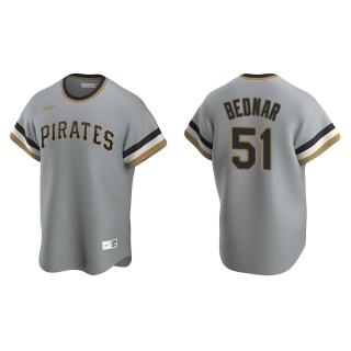 David Bednar Men's Pittsburgh Pirates Gray Road Cooperstown Collection Jersey