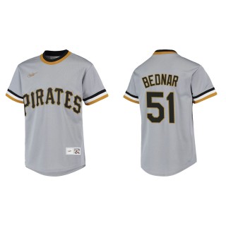 David Bednar Youth Pittsburgh Pirates Gray Road Cooperstown Collection Player Jersey