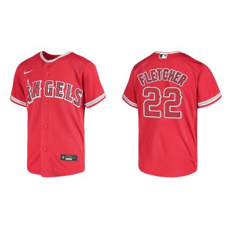 David Fletcher Youth Los Angeles Angels Red Replica Jersey