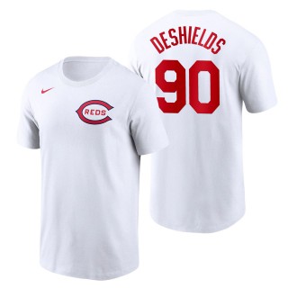 Men's Cincinnati Reds Delino DeShields White 2022 Field of Dreams T-Shirt