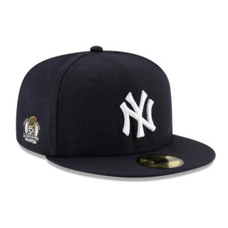 Derek Jeter New York Yankees Navy 5X World Series Champion Side Patch 59FIFTY Fitted Hat