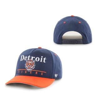 Detroit Tigers Retro Super Hitch Snapback Hat Navy Orange