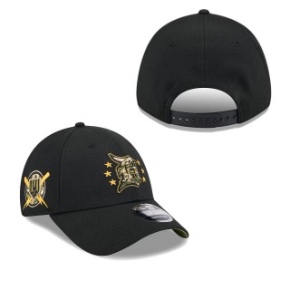 Detroit Tigers Black 2024 Armed Forces Day 9FORTY Adjustable Hat