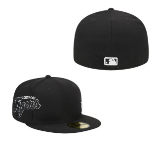 Detroit Tigers Black Jersey 59FIFTY Fitted Hat