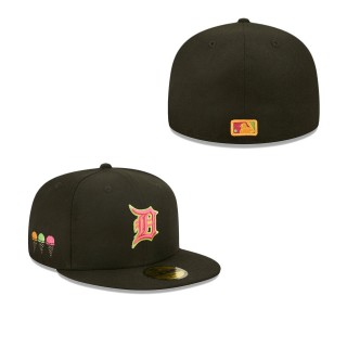 Men's Detroit Tigers Black Summer Sherbet 59FIFTY Fitted Hat