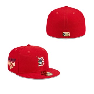 Detroit Tigers Independence Day Fitted Hat