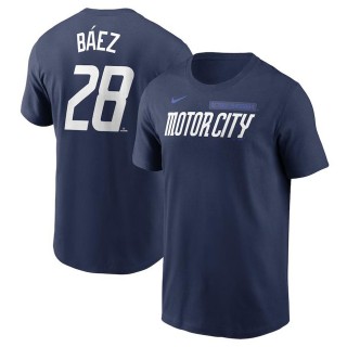Detroit Tigers Javier Baez Navy 2024 City Connect Fuse T-Shirt