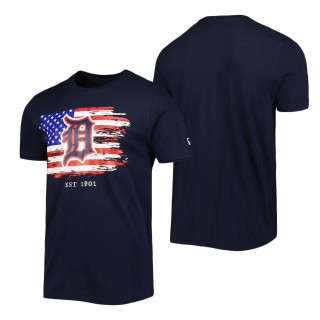 Men's Detroit Tigers Navy 4th of July Jersey T-Shirt