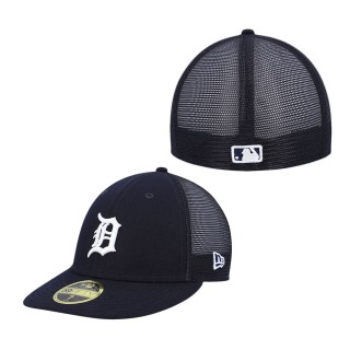 Men's Detroit Tigers Navy Authentic Collection Mesh Back Low Profile 59FIFTY Fitted Hat