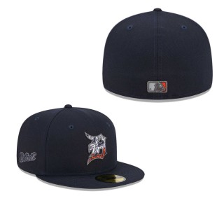 Detroit Tigers Navy Script Fill 59FIFTY Fitted Hat