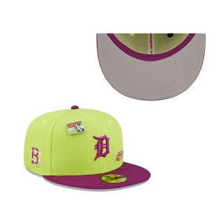 Detroit Tigers Green Purple MLB x Big League Chew Swingin' Sour Apple Flavor Pack 59FIFTY Fitted Hat