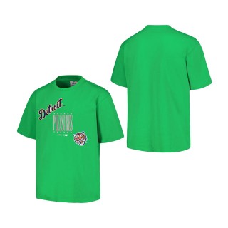 Detroit Tigers PLEASURES Green Repurpose T-Shirt