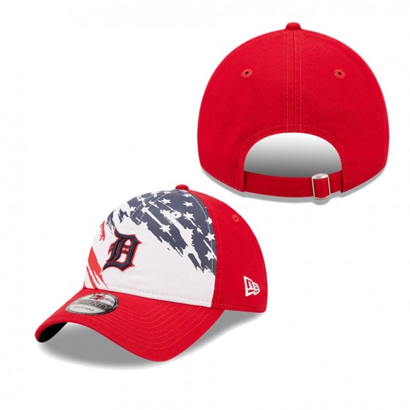 Men's Detroit Tigers Red 2022 4th of July Independence Day 9TWENTY Adjustable Hat