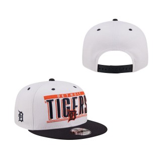 Detroit Tigers Retro Title 9FIFTY Snapback Hat White Navy