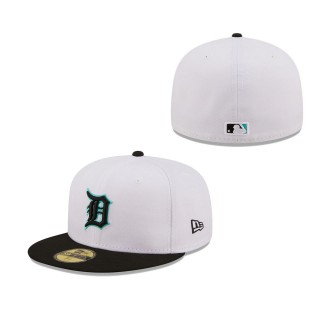 Men's Detroit Tigers White Black Spring Color Pack Two-Tone 59FIFTY Fitted Hat
