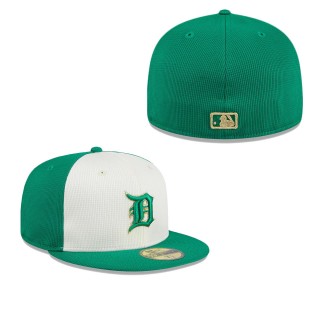 Detroit Tigers White Green 2024 St. Patrick's Day 59FIFTY Fitted Hat