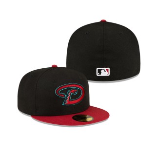 Arizona Diamondbacks Black Red Road Authentic Collection On-Field 59FIFTY Fitted Hat