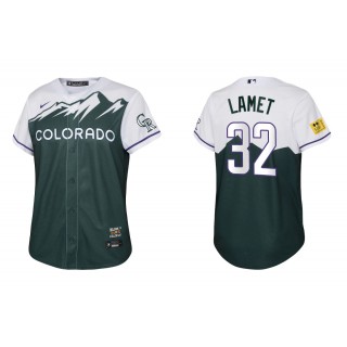 Youth Colorado Rockies Dinelson Lamet Green 2022 City Connect Replica Jersey