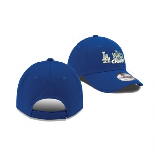 Los Angeles Dodgers Royal 2020 World Series Champions Block 9FORTY Adjustable Hat