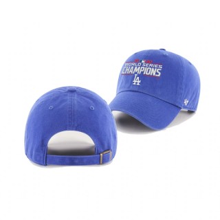 Los Angeles Dodgers Royal 2020 World Series Champions Clean Up Adjustable Hat