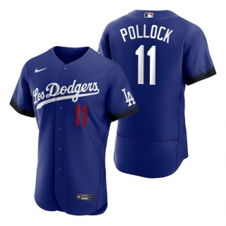Men's Los Angeles Dodgers A.J. Pollock Royal 2021 City Connect Authentic Jersey