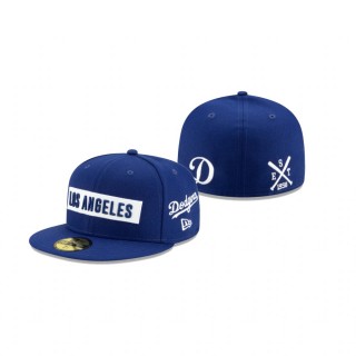 Dodgers Royal Boxed Wordmark 59FIFTY Fitted Hat