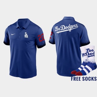 Los Angeles Dodgers Clayton Kershaw Royal City Connect Free Socks Polo