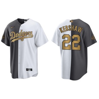 Men's Clayton Kershaw Los Angeles Dodgers White Charcoal 2022 MLB All-Star Game Split Jersey