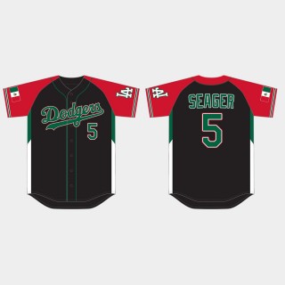 Dodgers Corey Seager Jersey 2021 Mexican Heritage Night Black